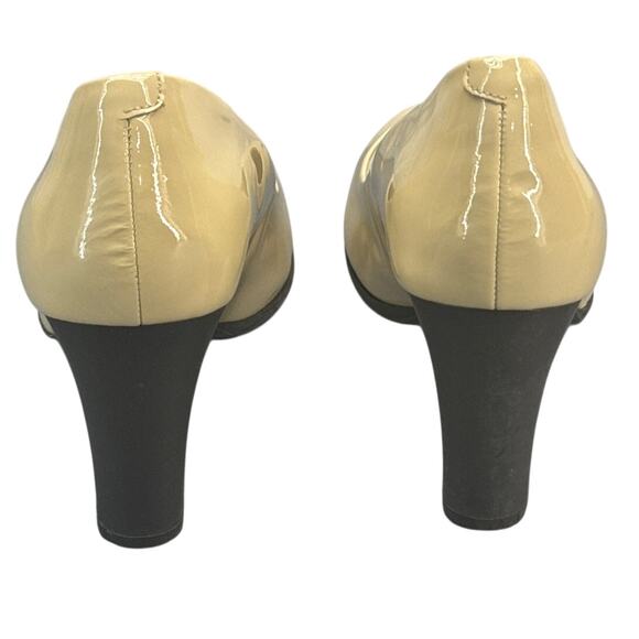 Rockport Walkability Beige Cream Patent Leather Comfort Pump Heel Women 9 - Picture 4 of 7